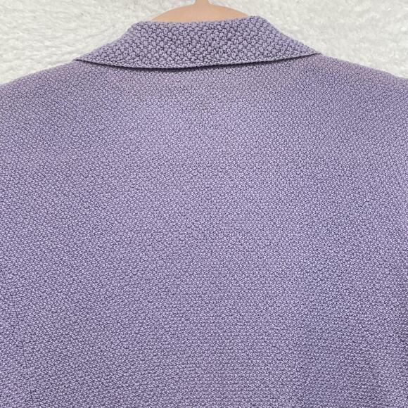 Eileen Fisher Sweater Womens Petite Medium Purple Wool Open Front Cardigan Knit - Picture 5 of 11